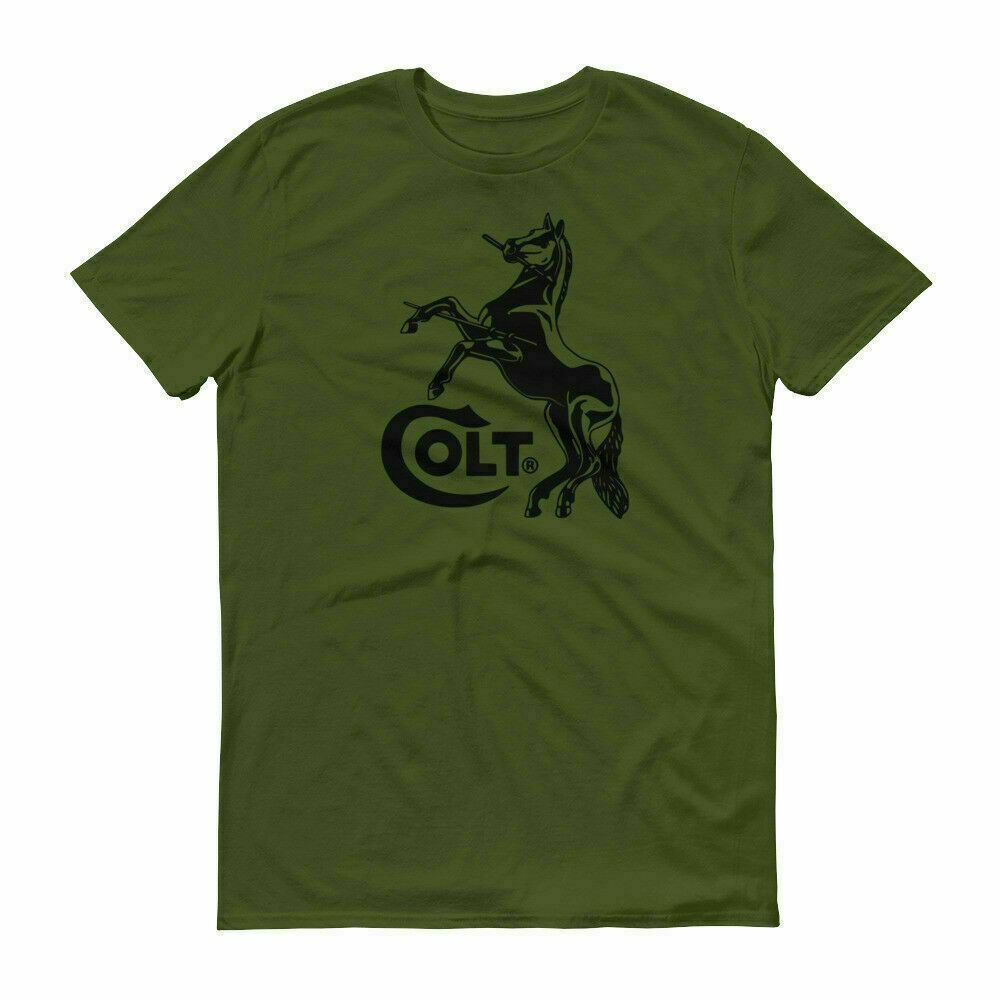 

26 Colt Horse Black Logo T Shirt 2nd Amendment Pro Gun Rights Tee Rifle Pistol New Unisex T-Shirt XXL