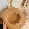 Lace Flower Wide Brim Bucket Hat Summer Straw Sun Hat Sweet Sunshade Hat  Women Girls