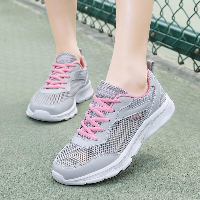 Summer New Sports Shoes Large Mesh Hollow Casual Shoes Lace-up