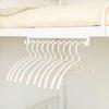 Dormitory Bedside White Wave Clothes Hangers (10 Pack)