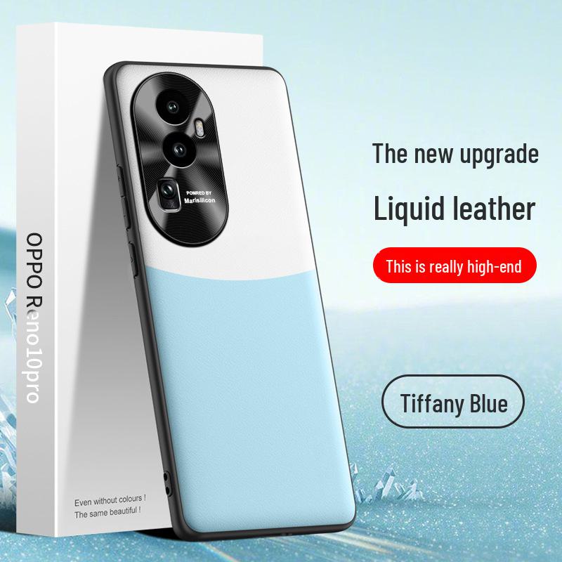 Pouzdro na mobilní telefon Reno 10 Pro - Ochranný kryt z tekuté kůže proti pádu, K dispozici doprava po kuse.