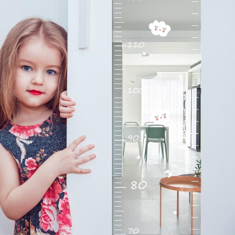 Kids Height Ruler Acrylic Height Measuring Stickers Baby Growth Chart Wall Stickers