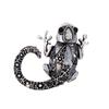 European-American Retro Lizard Gecko Brooch - Stylish Lapel Pin for Men and Women