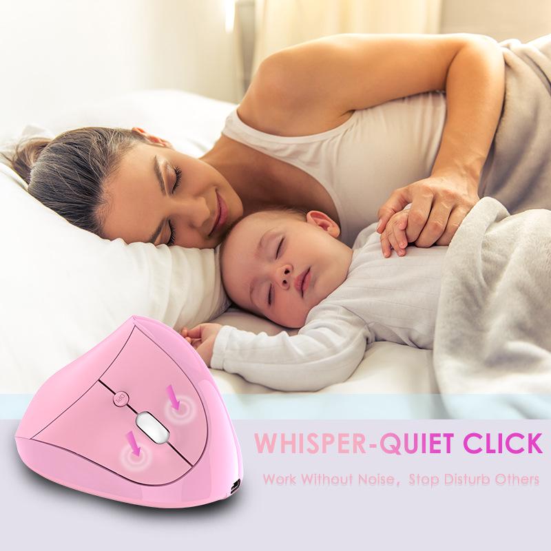 Rechargeable Vertical Ergonomic Wireless Silent Mouse for Designers and Office Use