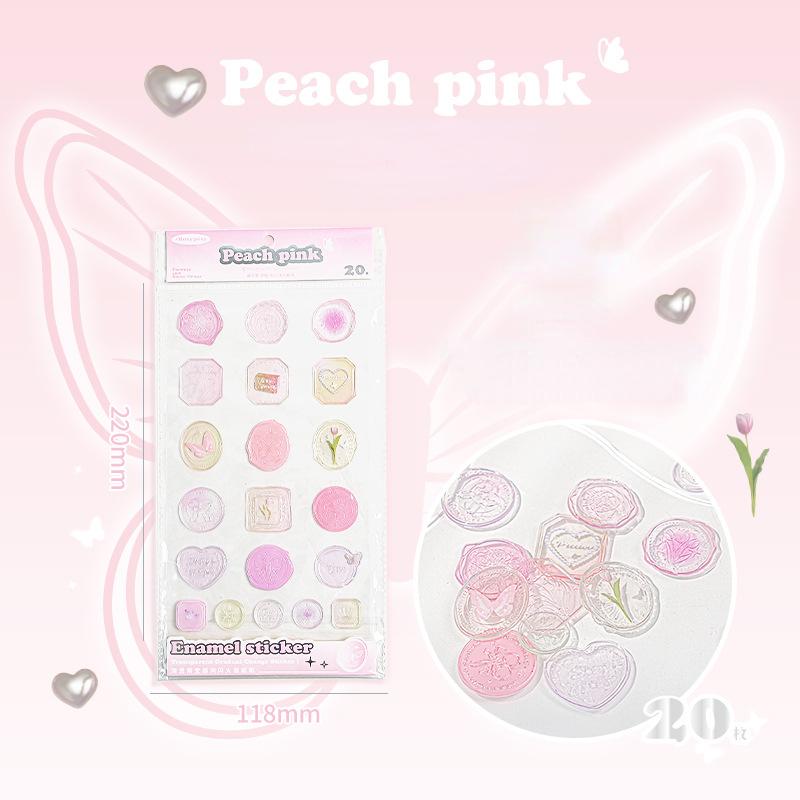 18pcs/20pcs Bag Wax Seals Stamp Sticker for Kid Vintage European Style Candy Color Sticker for Children DIY Decroative Scrapbook