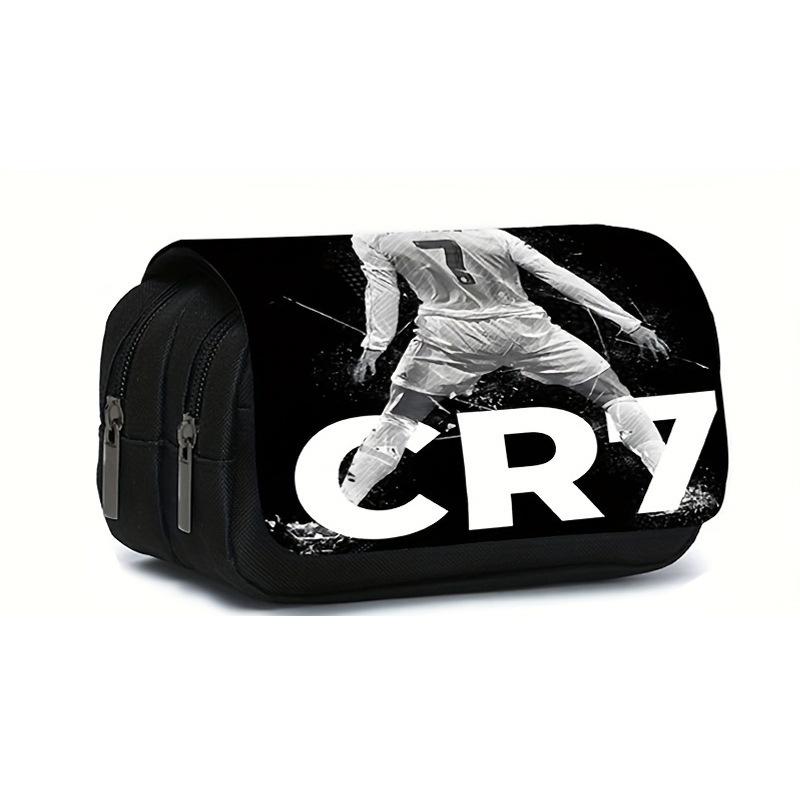 Cartoon Printed Double-Layer Flip Pencil Pouch, Portable Durable Stationery Bag for Kids Boys Girls