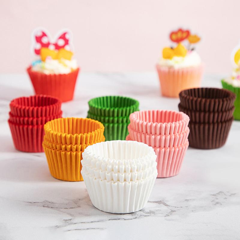 500 PEZZI Pirottini per Cupcake Carta Muffin Torta Stampini Contenitori Colore Unico Wrapper per Cupcake Accessori da Forno Cucina