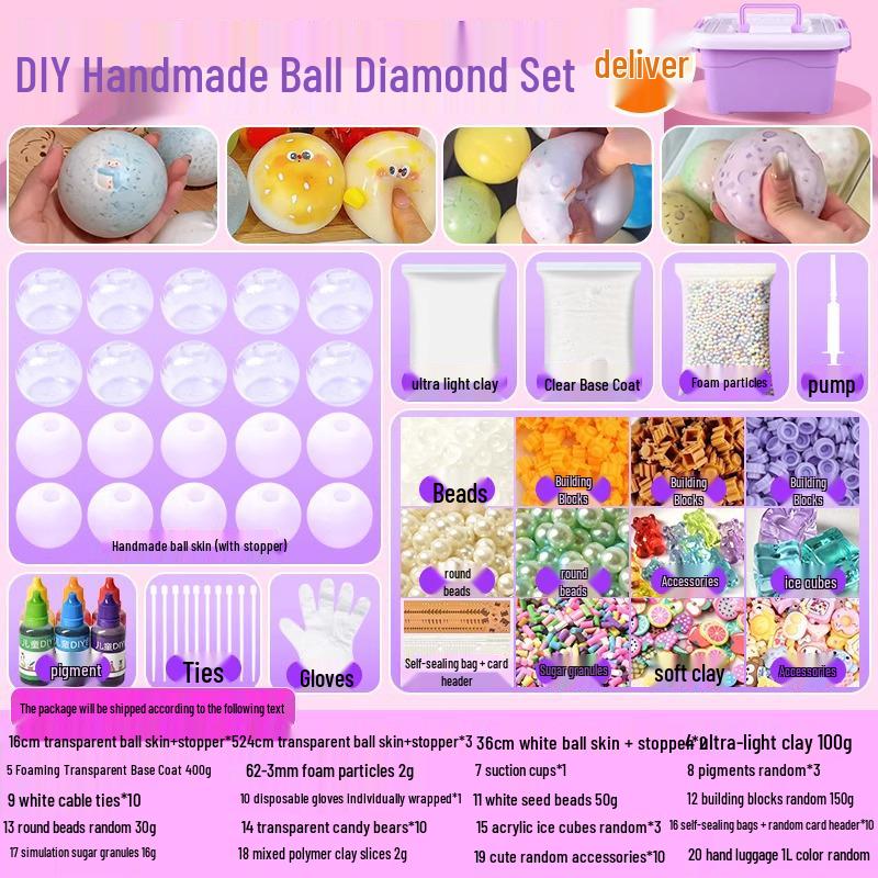 DIY Handgemachtes Squishy Ball Set - Beliebtes Stressabbau-Spielzeug mit Slow-Rebound-Funktion für ultimative Dekompression und Entspannung