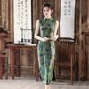 Yeşil kolsuz ulusal tarz yeni Çin Suzhou uzun cheongsam geliştirilmiş genç 1011 yeni kadın yüksek kalite yaz