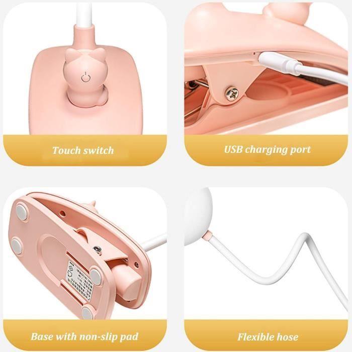 Klemmlampe - ACMHNC - Wiederaufladbare LED - 3 Farben - 5 Helligkeitsstufen