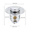 Bathroom Stainless Steel Pop-Up Bounce Core Basin Drain Filter Hair Catcher Shower Sink Strainer Bath Stopper Bathroom Tool