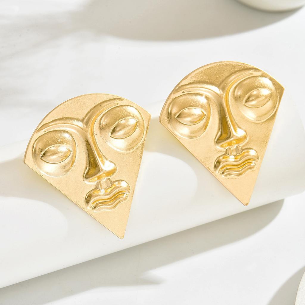 Abstract Three-dimensional Face Exaggerated Earrings Versatile Earrings for Women