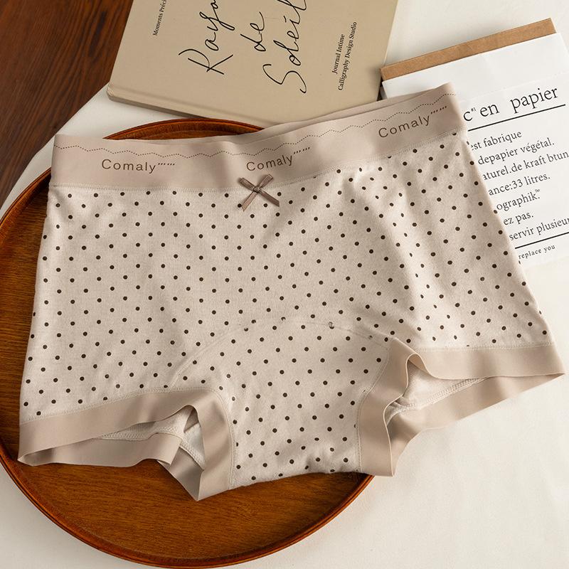 Female Spring and Autumn Small Leopard Print Cotton 10A Antibacterial Crotch Boxer Briefs