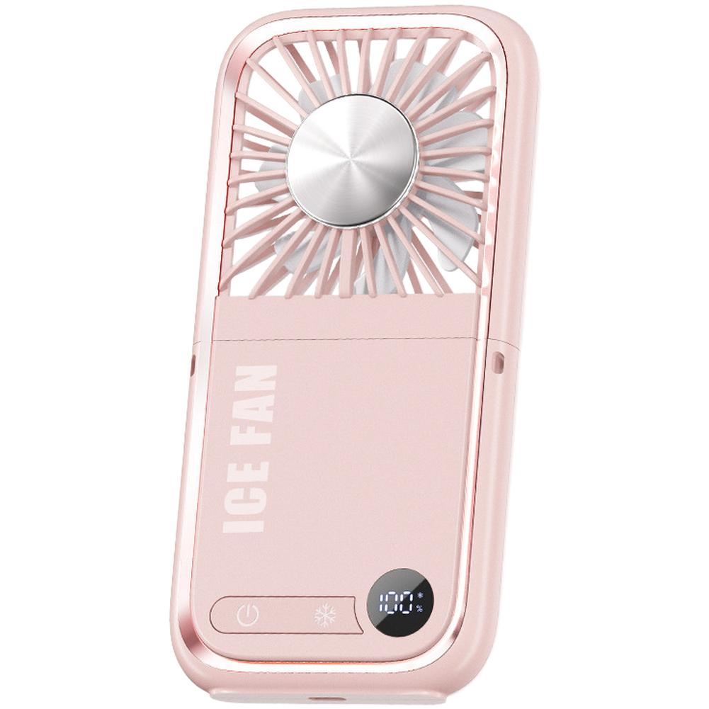 

Foldable USB Rechargeable Neck Fan with Ice Compress 5 Adjustable Airflow Levels Long Lasting Battery ABS Build Pink