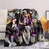 1PC Soul Eater Print Flannel Blanket, High quality Comfortable for All Seasons, Home Decor, Warmth and Comfort, Perfect for Christmas Gifts173