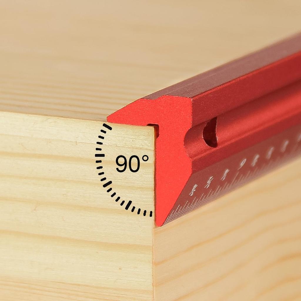 Woodworking Edge Ruler Set Corner Rulers Precision Edge Measuring Ruler V Shaped Straight Ruler 7/9/13 Inch