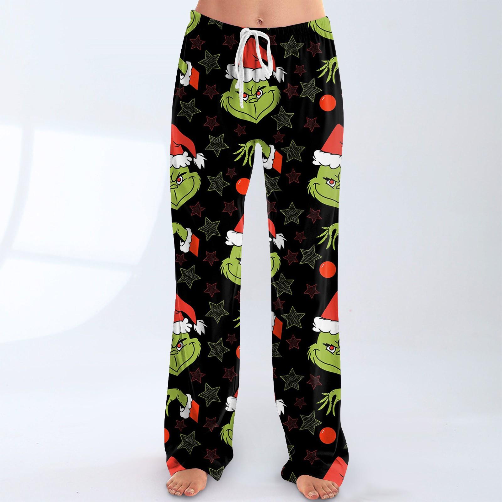 

Женские пижамные штаны, одежда для сна, повседневные брюки с эластичной резинкой на талии, удобные прямые свободные брюки для йоги S чёрный