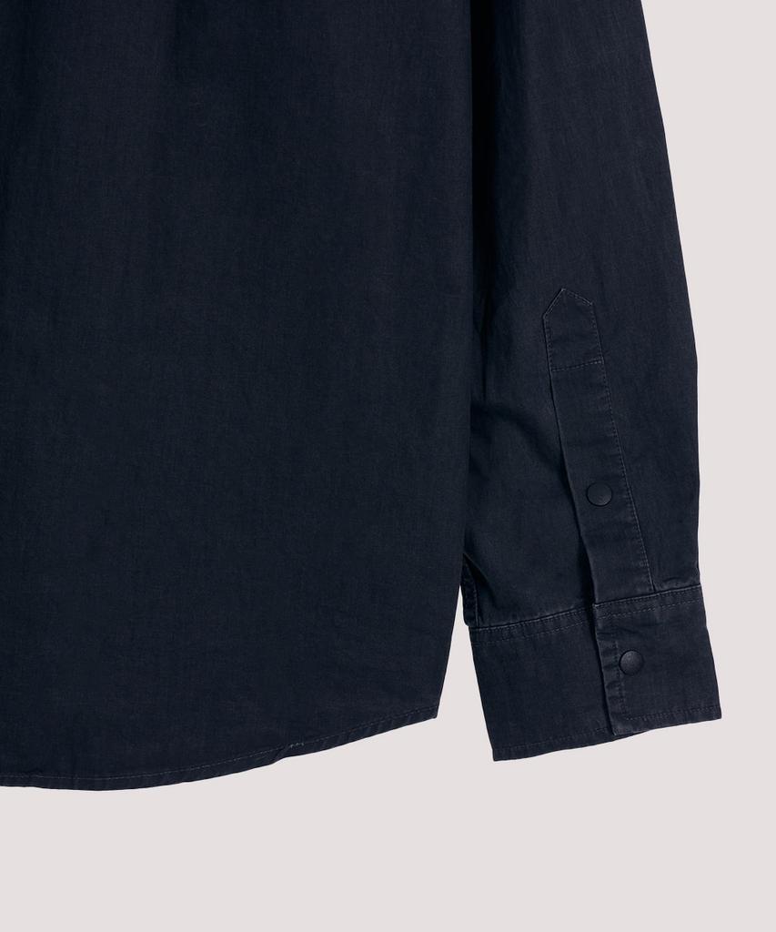 AT THE MOMENT Garment Washed Pocket Shirt Jacket_Black