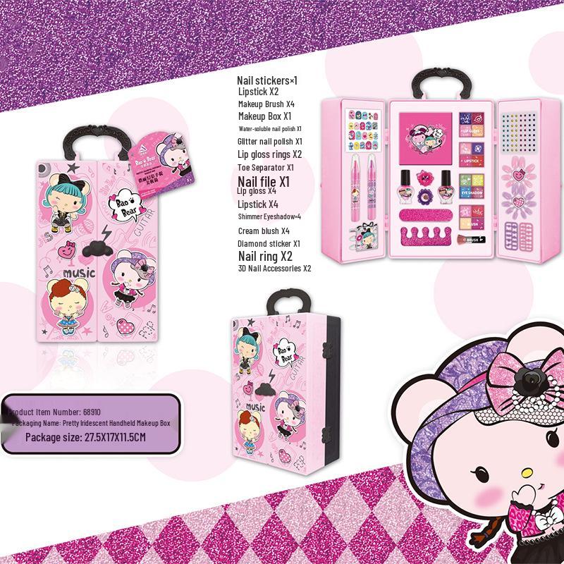 Jieyani Princess Makeup Set for Kids - Pretend Play Kit with Lipstick and Nail Polish