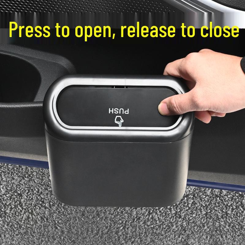 Multi-Function Hanging Car Trash Can and Storage Box