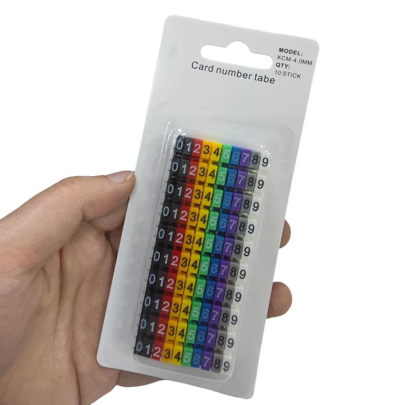 1/3 Sets Plastic Colourful C-Type Marker Number Tag Label Cable Markers For 2-3mm Wire Conspicuous And Easy To Identify