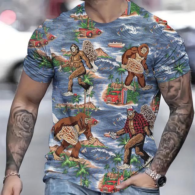 

Летняя модная мужская футболка с 3D принтом Harajuku, индивидуальная пародия на гориллу, повседневная забавная футболка с круглым вырезом Y2k с короткими рукавами 3XL