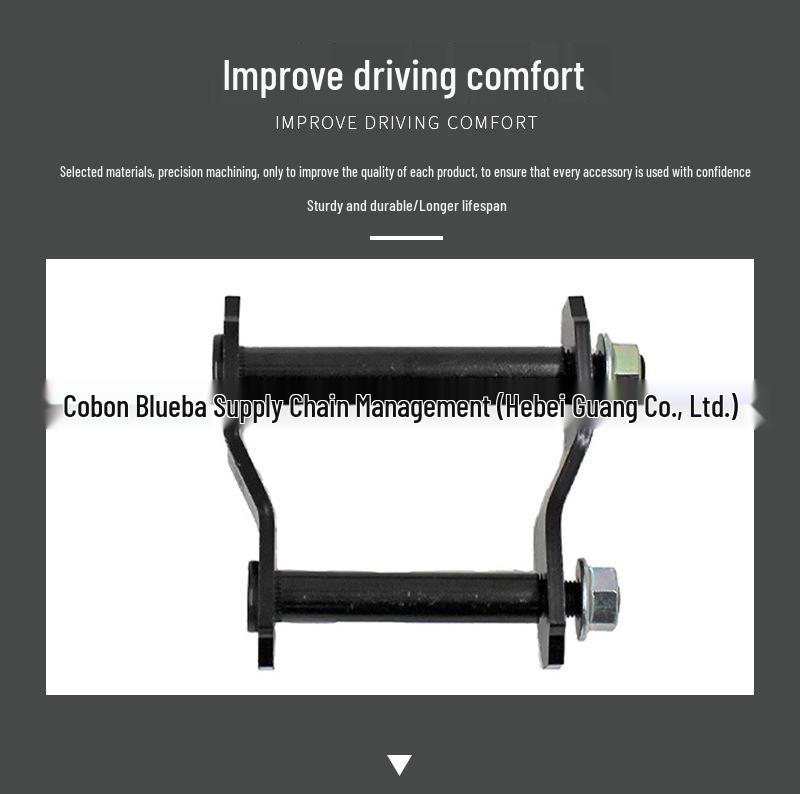 MB110496: Rear Steel Plate, Spring Plate, Pin, and Double Pin Shackle Bolt for Cheetah v31/v32/v33 Black King Kong.
