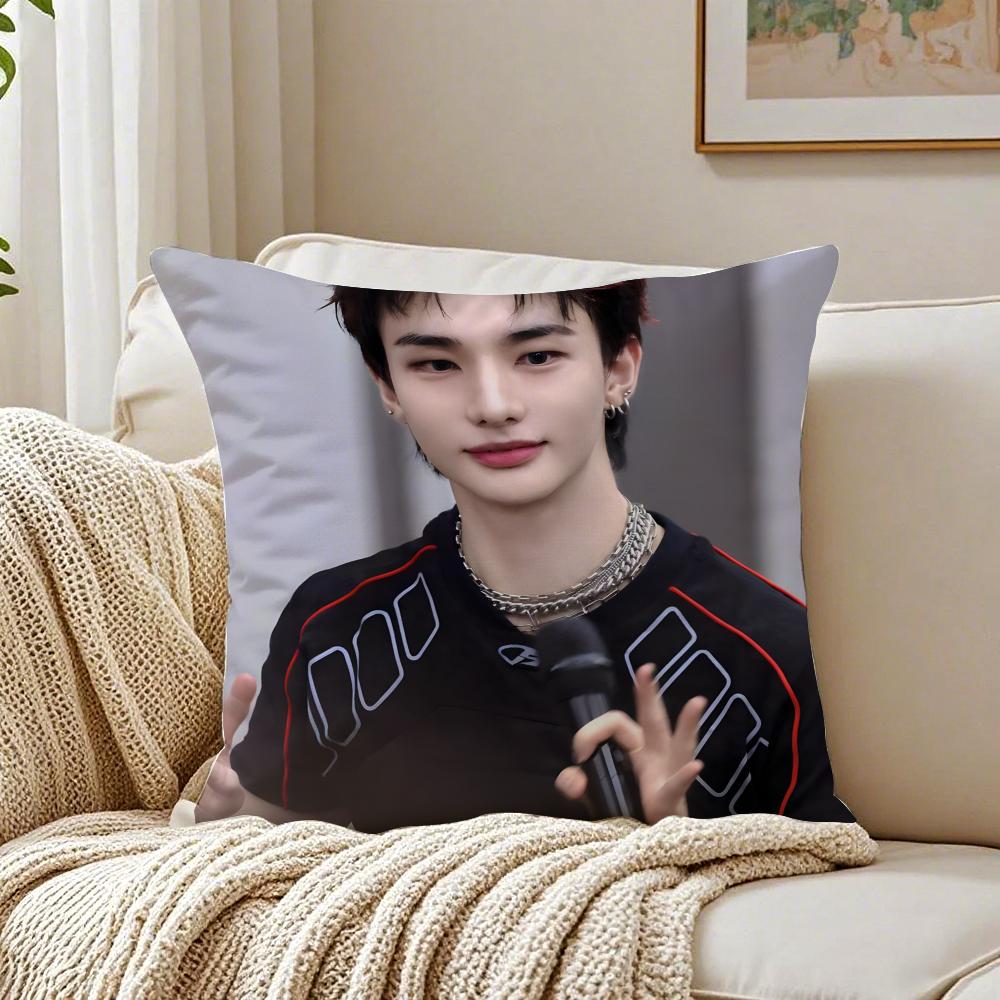 Person Idol HHyunjin Cushion Cover Pillowcase Antidustmite living Room Sofa Decor Cushion Room