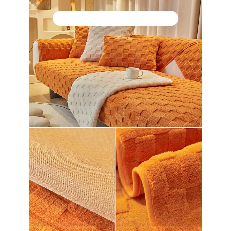 Sofa Cushion Short Plush Three Concubine Four Seasons Universal Non-Slip Seat Cover Cover Cover Cloth