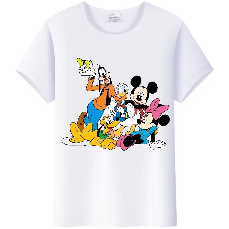 Kawaii Cartoon Mickey Mouse Loose Clothes Summer Blouses T-shirt White Gothic Tees Harajuku Tops Tshirt Unisex