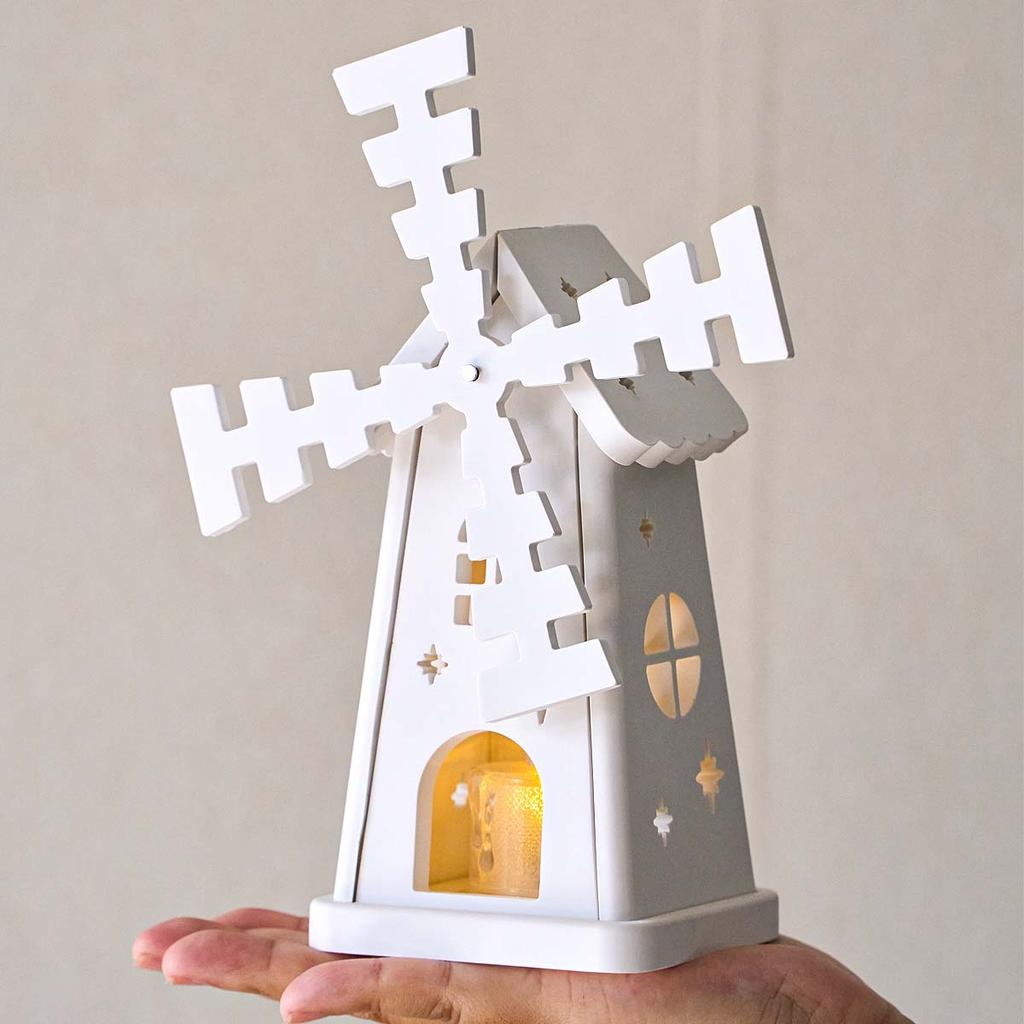 Spinning Windmill Candle Holder Silicone Mold DIY Hollow Splicing House Candlestick Gypsum Molds Plaster Resin Crafts Making