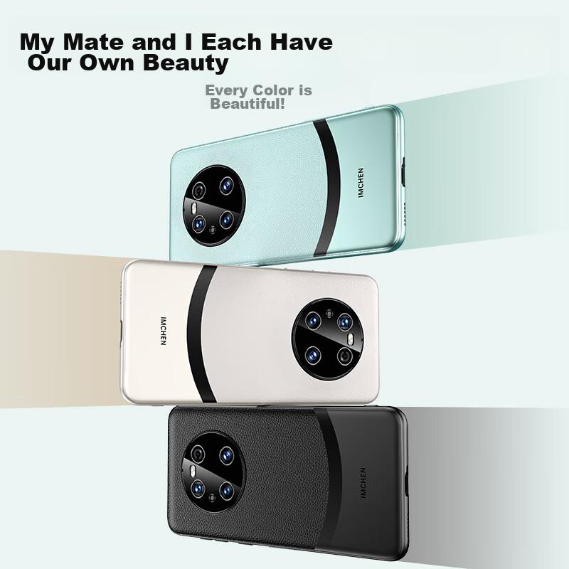 Phone Case for Huawei Mate40, Mate40e Protective Cover, Full Lens Protection, Ultra-Thin, Luxury High-End Fashion Soft Edge Case - Mysterious Black