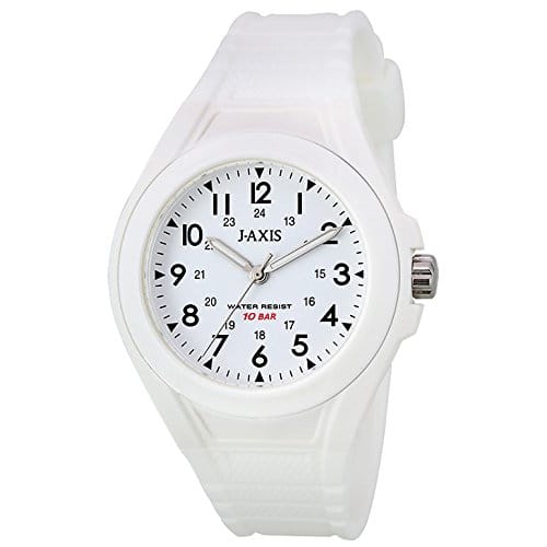 

Sun Flame J-Axis 10 ATM Water Resistant Sport Casual Watch with Plastic Strap, Colorful Sport Style, AG1328-W, White