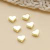 Copper-Plated 18K DIY Heart Spacer Beads for Jewelry Making: Smooth Pearl Beads for Bracelet & Necklace.