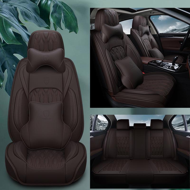 New Seamless Full Leather Universal Car Seat Cushion for All Seasons