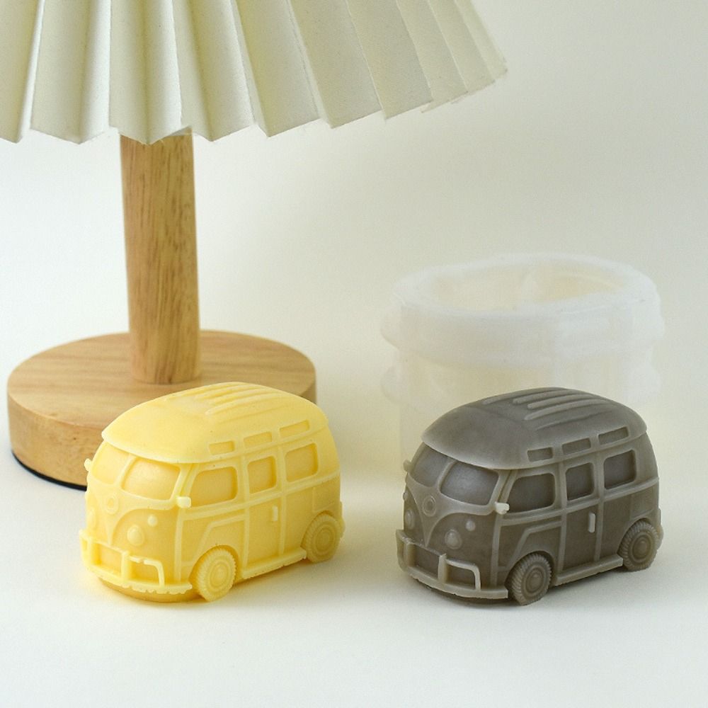 

Soap Mold Plaster Mold Silicone Pouring Mould DIY Bus Shape Candle Mold Home Decor
