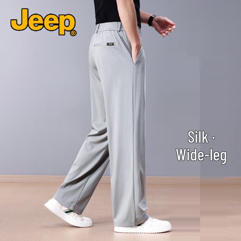 JEEP Men s Mulberry Silk Blend Summer Casual Pants 4XL