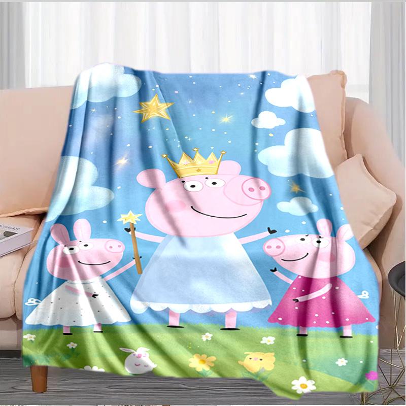 Princess Peppa Blanket Suitable for Sofas, Beds, Offices, And Camping - Perfect Gift for Halloween Christmas