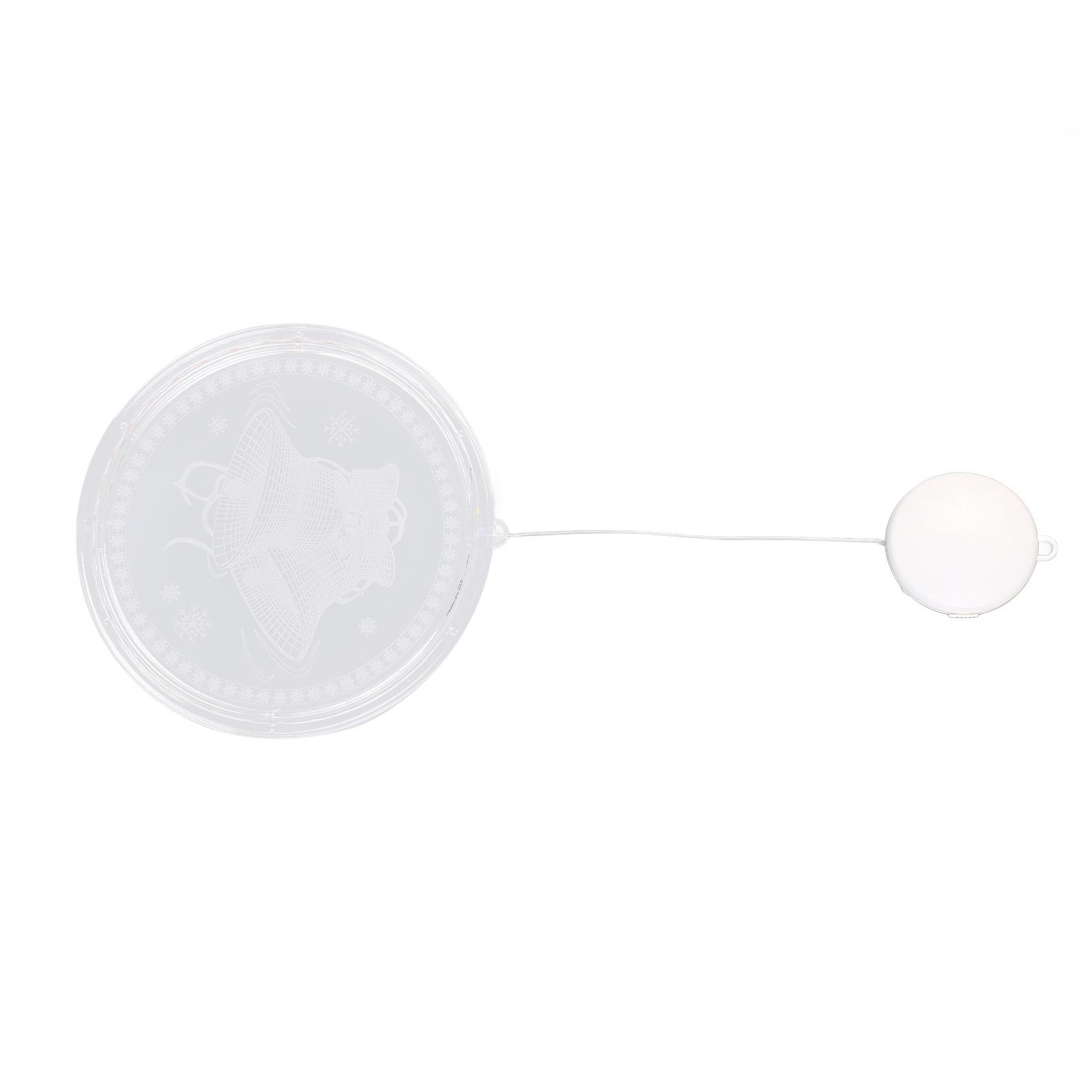Christmas Window Light 3D Bell Pattern Battery Powered Bright Warm LED Christmas Light for Family Office Party