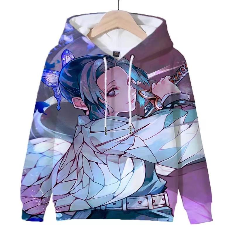 Sweat à capuche Anime Demon Slayer 2024 Kamado Nezuko Pullover à capuche confortable à col rond pour hommes et femmes