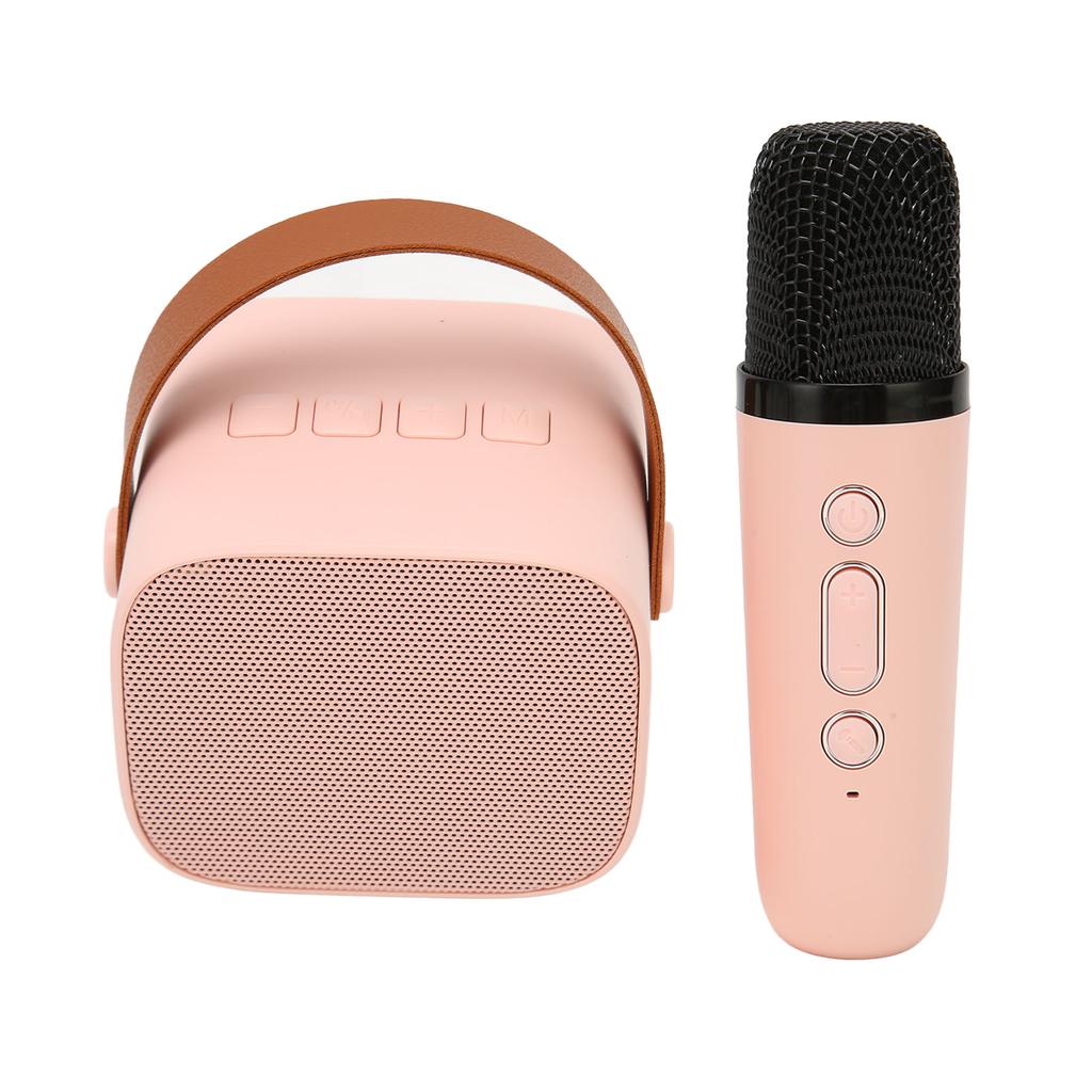 Bluetooth Speaker Microphone Set HD Stereo Rechargeable Retro Portable Karaoke Machine for Kids