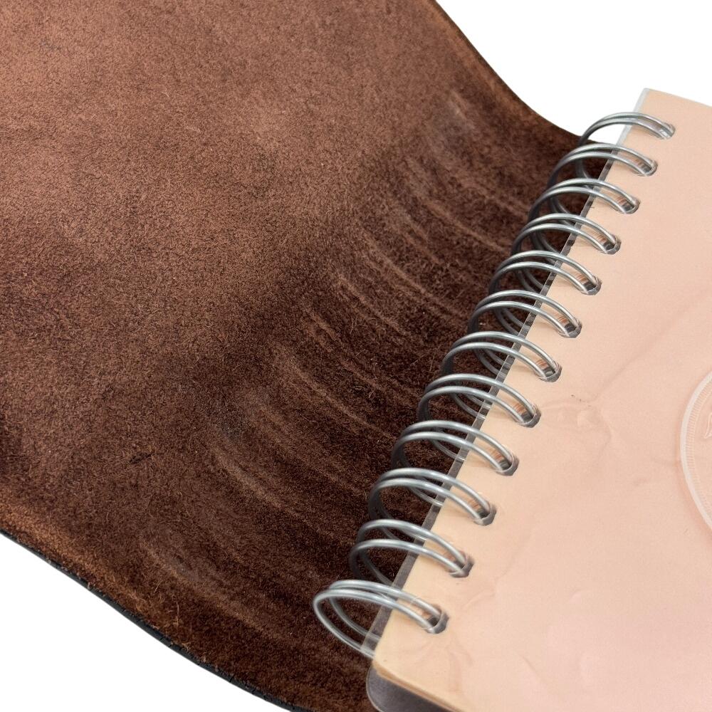 HERMES leather Uris mini Notebook cover Brown leather unisex Used