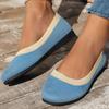 Damen Ballett Einfach Bequem Flach Damen Groß Frühling Neue Mode Schuhe Damen Runde Spitze Atmungsaktiv Flacher Mund Schuhe