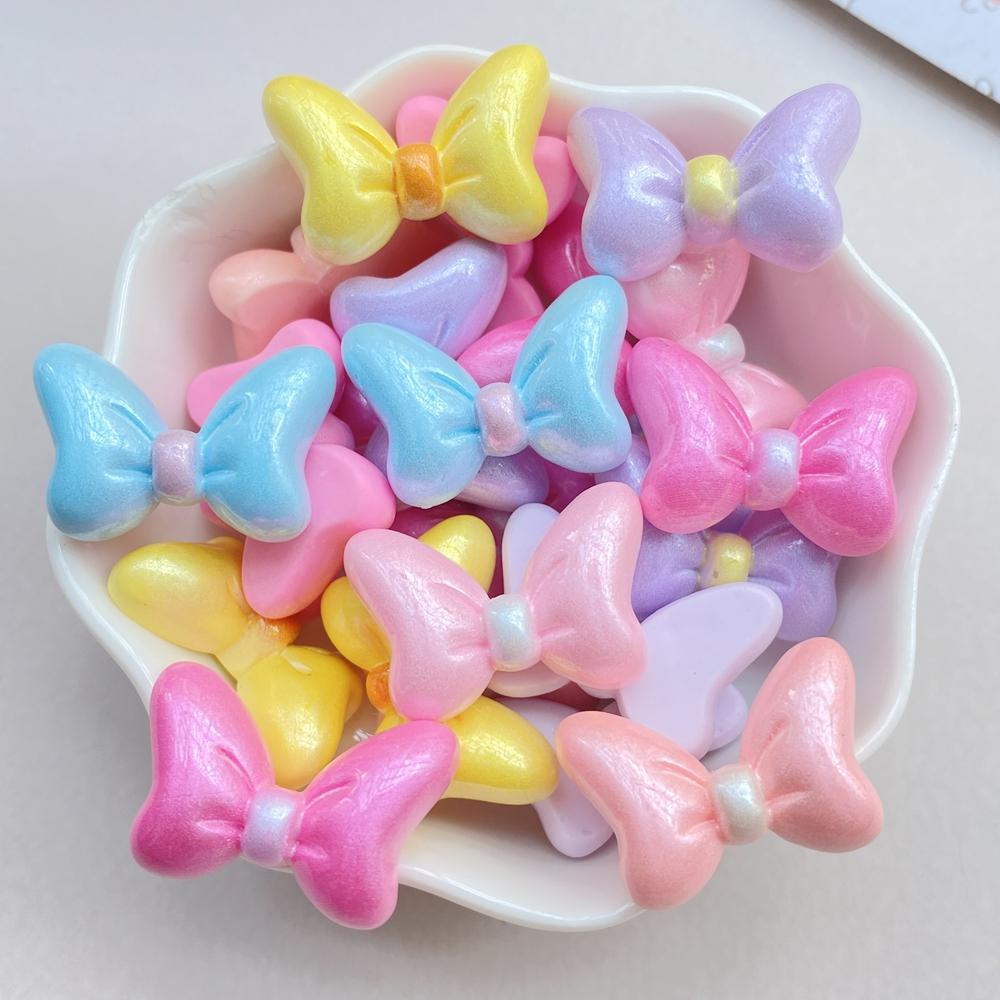 10Pcs New Cute Resin Cartoon Candy, Bow, Butterfly Series Flat Back Scrapbooking DIY Jewelry Craft Decoration Accessories