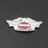 Car motorcycle personalized modification car logo metal skull ghost head eagle wings decorative car sticker scratch sticker
