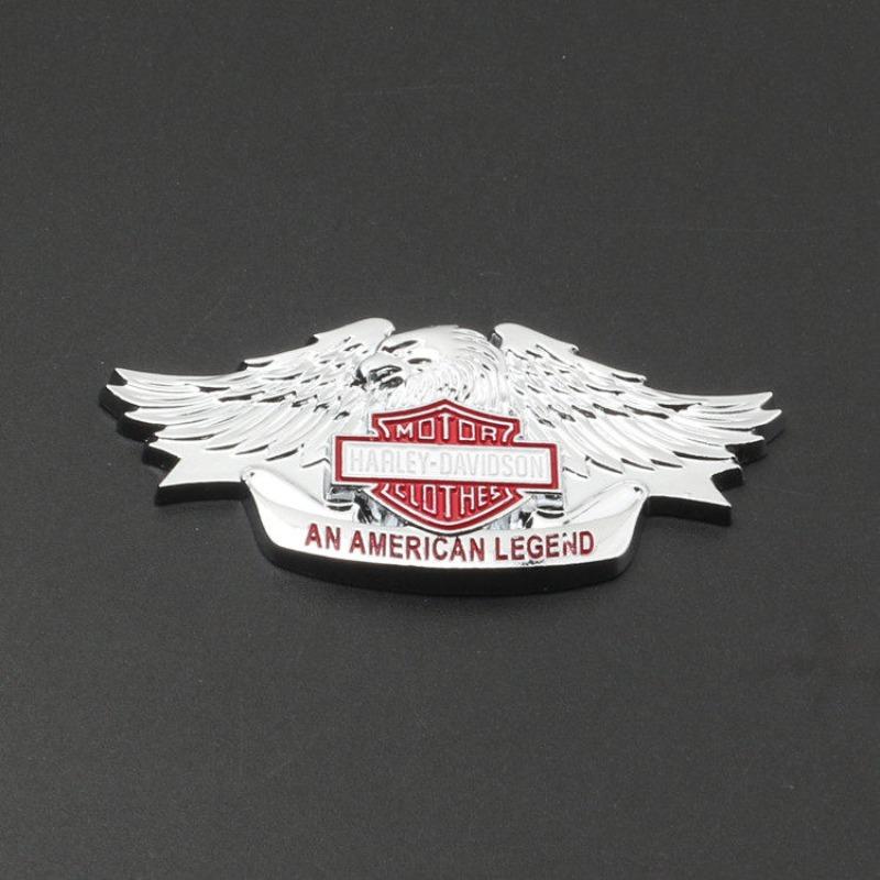 Car motorcycle personalized modification car logo metal skull ghost head eagle wings decorative car sticker scratch sticker