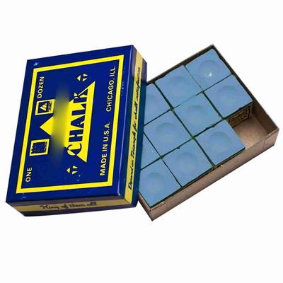 Pool Chalk Cubes Professional Billiard Cue Chalk Pool Table Accessories for Home Gaming 12 Packs In Blue