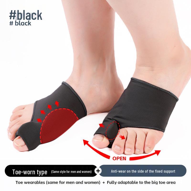 Skin-Tone Elastic Split-Toe Bunion Corrector and Hallux Valgus Soft Pad Orthotic Device