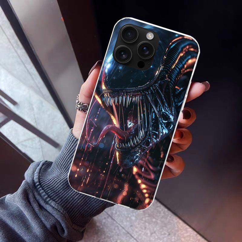 

Cool A-Alien X-Xenomorph Phone Case For iPhone 17 Air 16 15 Pro Max 14 Plus 13 Mini 12 11 Cover 7 8 SE Silicone Shell Print Fund iPhone 15 Plus