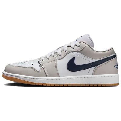 Air 1 Low Georgetown Scarpe da Ginnastica da Uomo Bianco Grigio Neutro Gomma Marrone Medio 553558-146